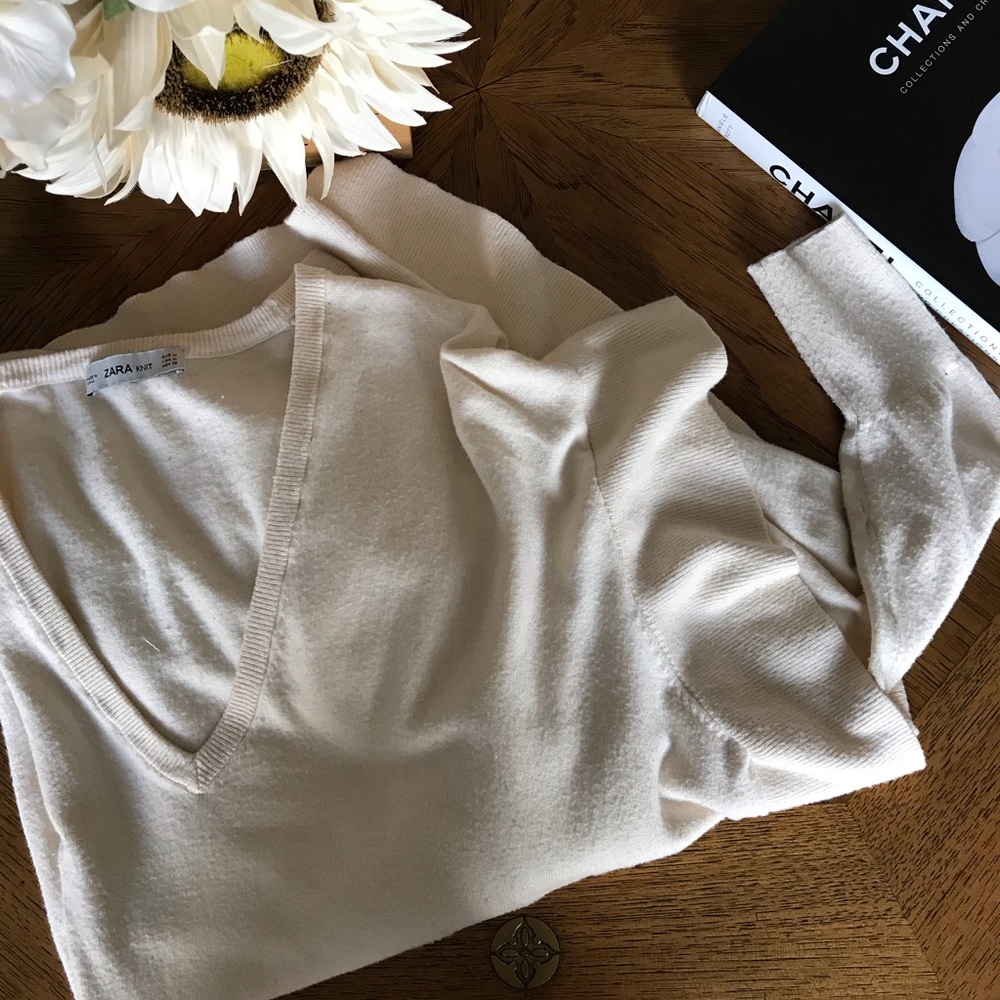 Soft feminine ruffled sweater